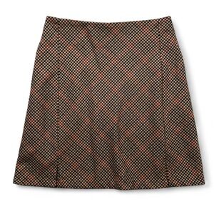 Plaid Mini Skirt | Brown Check Pattern | Vintage Vibe